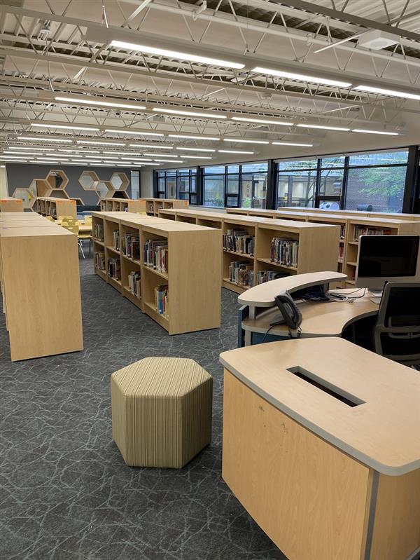 New furniture and equipment in central media center